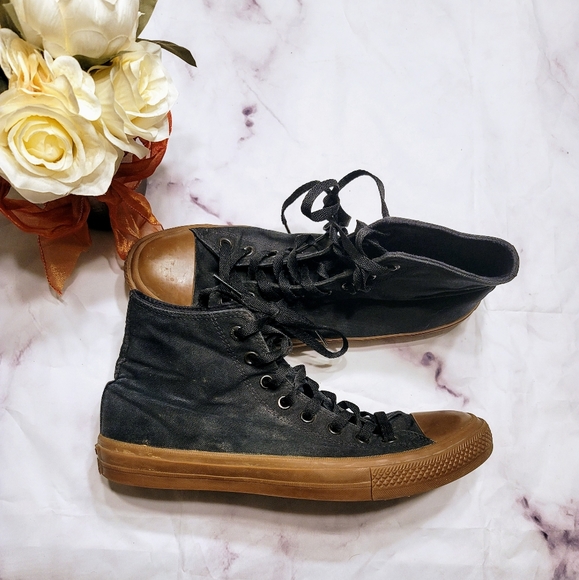 Converse High Tops Black and Brown size 10